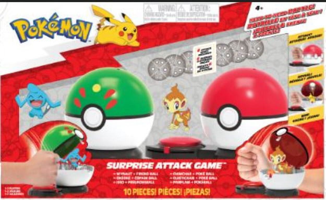 Pokemon Surprise Attack Game - 2 Balls, 2 Battle Figures, 6 Discs ...