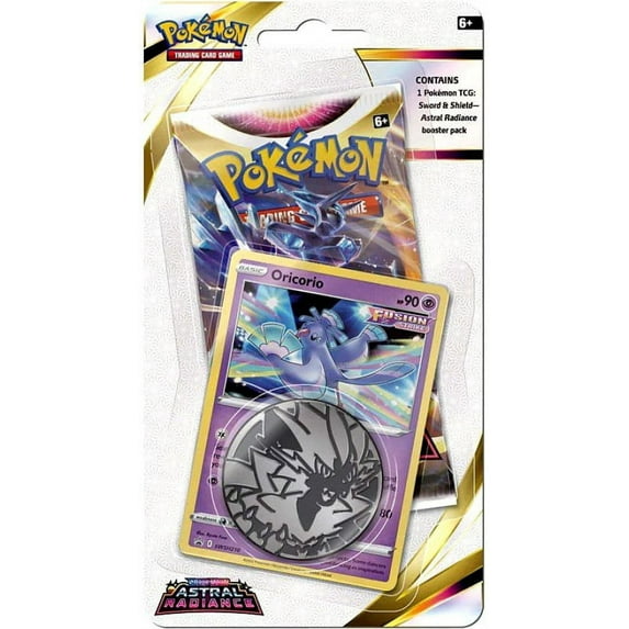 Pokemon Sword & Shield Astral Radiance Oricorio Checklane BLISTER Pack (Booster Pack, Promo Card & Coin)