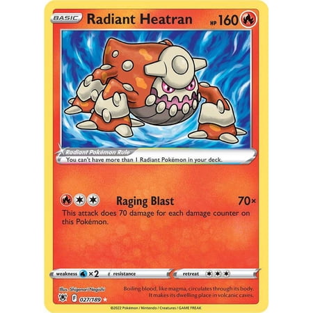 Pokemon Sword & Shield Astral Radiance Rare Radiant Radiant Heatran #27