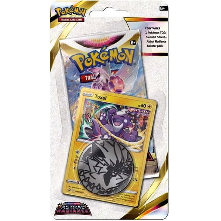 Pokemon Sword & Shield Astral Radiance Toxel Checklane BLISTER Pack (Booster Pack, Promo Card & Coin)