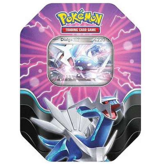 Pokemon Sword & Shield Azure Legends Dialga ex Tin Set [4 Booster Packs & Promo Card]