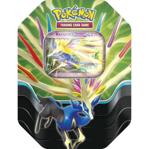 Pokemon Sword & Shield Azure Legends Xerneas ex Tin Set [4 Booster Packs & Promo Card]