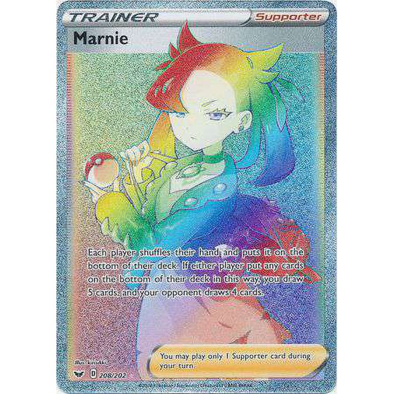 Pokemon Sword & Shield Base Set Secret Rare Marnie #208 - Walmart.com