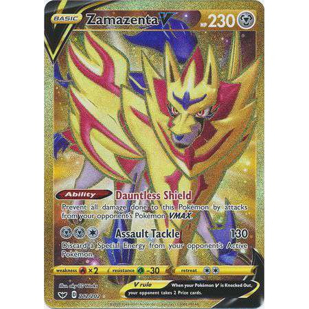 Pokemon Sword & Shield Base Set Secret Rare Zamazenta V #212