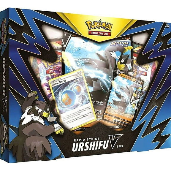 Pokemon Sword & Shield Battle Styles Rapid Strike Urshifu V Box [4 Booster Packs, 2 Promo Cards & Oversize Card!]