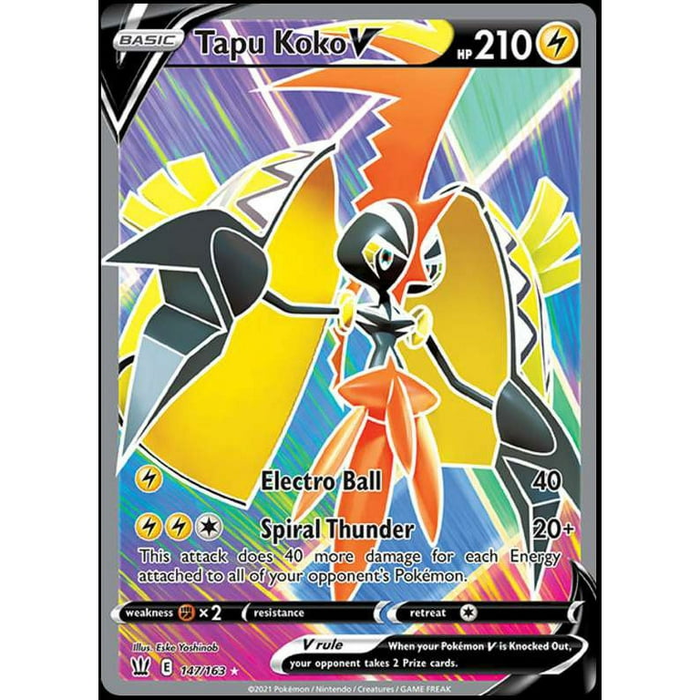 Pokemon Sword & Shield Battle Styles Ultra Rare Tapu Koko V #147