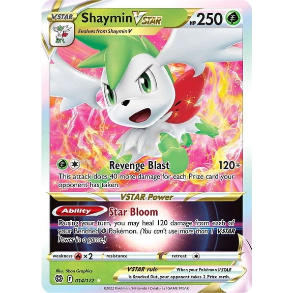 Pokemon Sword & Shield Brilliant Stars Ultra Rare Shaymin VSTAR #14