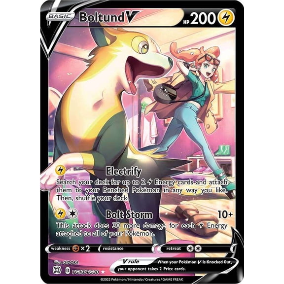 Pokemon Sword & Shield Brilliant Stars Ultra Rare Boltund V TG13