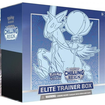Pokemon Sword & Shield Chilling Reign ICE Rider Calyrex Elite Trainer Box (8 Booster Packs, 65 Card Sleeves, 45 Energy Cards & More)