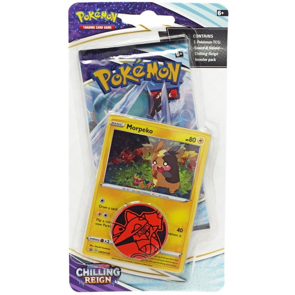 Pokemon Sword & Shield Chilling Reign Morpeko BLISTER Pack (Booster Pack, Promo Card & Coin)