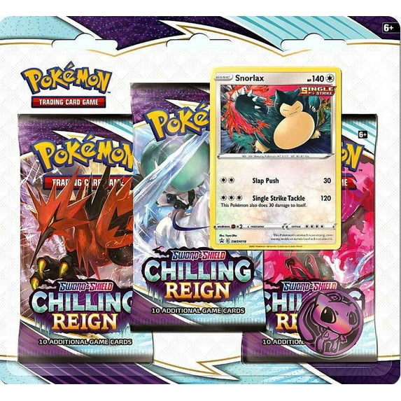 Pokemon Sword & Shield Chilling Reign Snorlax Special Edition (3 Booster Packs, Promo Card & Coin)