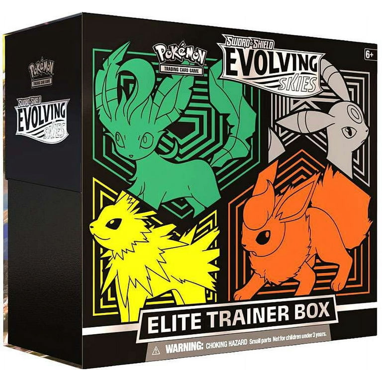 Pokemon Sword & Shield Evolving Skies Leafeon, Umbreon, Jolteon & Flareon  Elite Trainer Box (8 Booster Packs, 65 Card Sleeves, 45 Energy Cards & More)