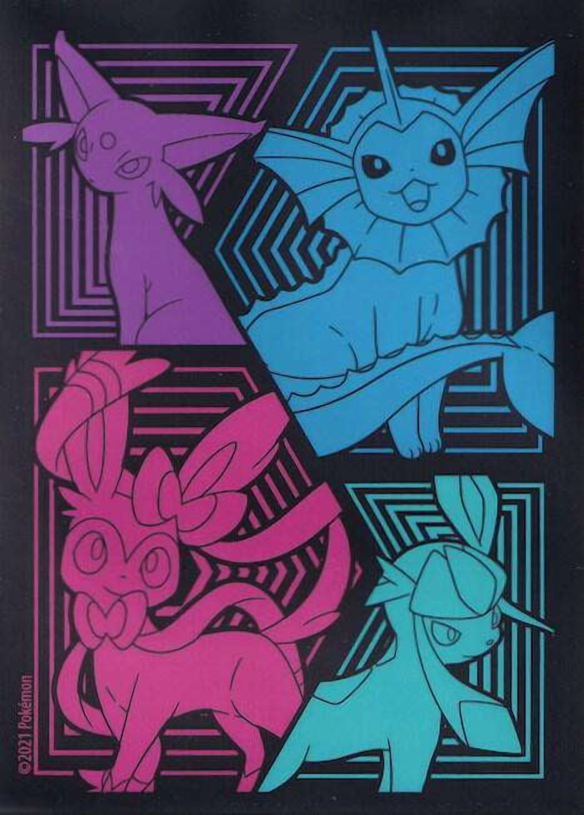 espeon card sleeves Pokemon 65 - Sylveon Glaceon - Evolving Skies Elite Trainer Box A Psychic Pokemon TCG: Espeon & Umbreon