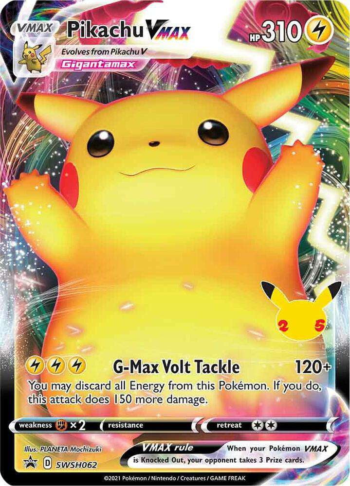 Pokemon Sword & Shield Full Art Promo Pikachu Vmax SWSH062 - Walmart.com