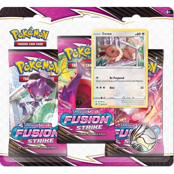 Pokemon Sword & Shield Fusion Strike Eevee Special Edition (3 Booster Packs & Promo Card)