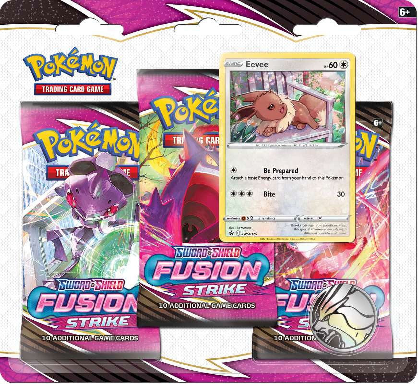 x4 Eevee - 205/264 - Common Pokemon SS08 Fusion Strike M/NM