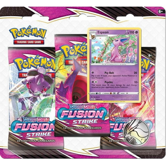Pokemon Sword & Shield Fusion Strike Espeon Special Edition (3 Booster Packs & Promo Card)