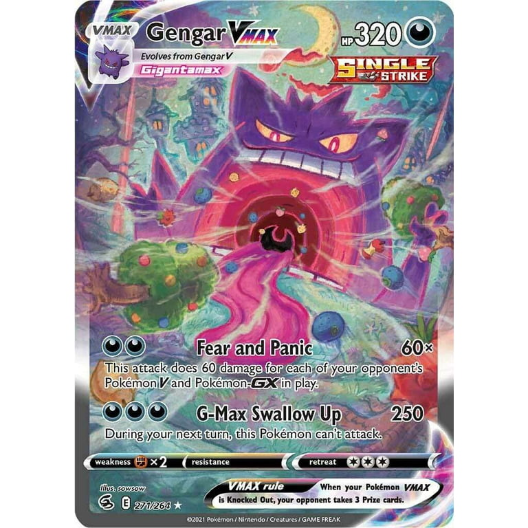 Pokemon Sword & Shield Fusion Strike Secret Rare Gengar VMAX #271