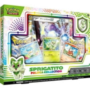 Pokemon Sword & Shield Paldea Collection Sprigatito Box 4 Booster Packs, 3 Promo Cards, Oversize Card, Pin & More