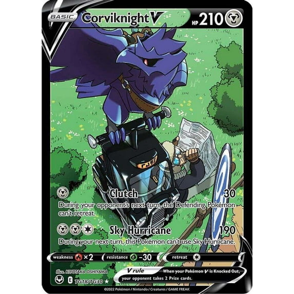 Pokemon Sword & Shield Silver Tempest Corviknight V TG18