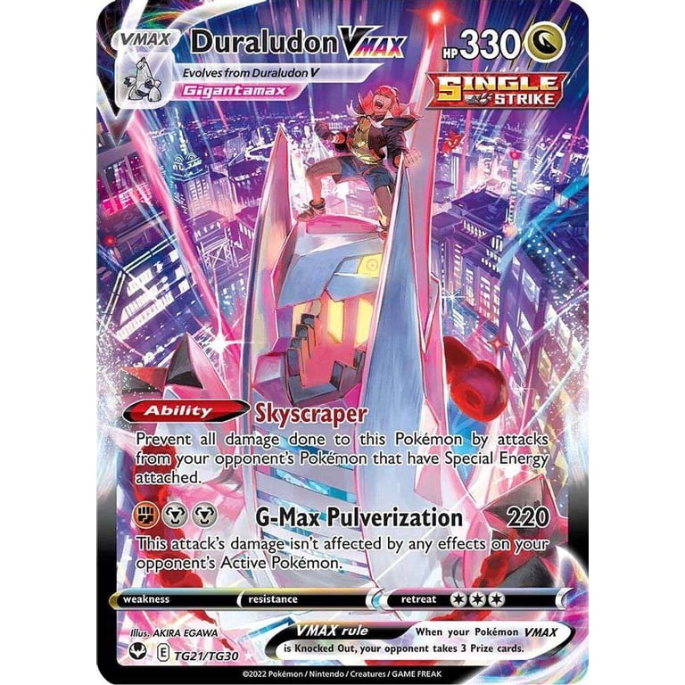 pokemon duraludon card VMAX TG21/TG30 PSA 10 30 Retreat Cost Duraludon V (122/203) [Sword &
