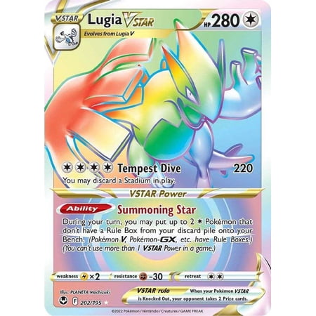 Pokemon Sword & Shield Silver Tempest Secret Rare Lugia VSTAR #202 (Secret)