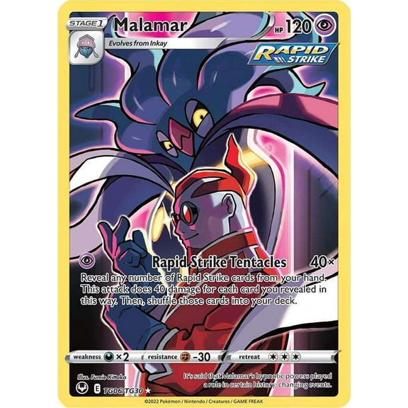Pokemon Sword & Shield Silver Tempest Ultra Rare Malamar TG06 (Trainer Gallery)