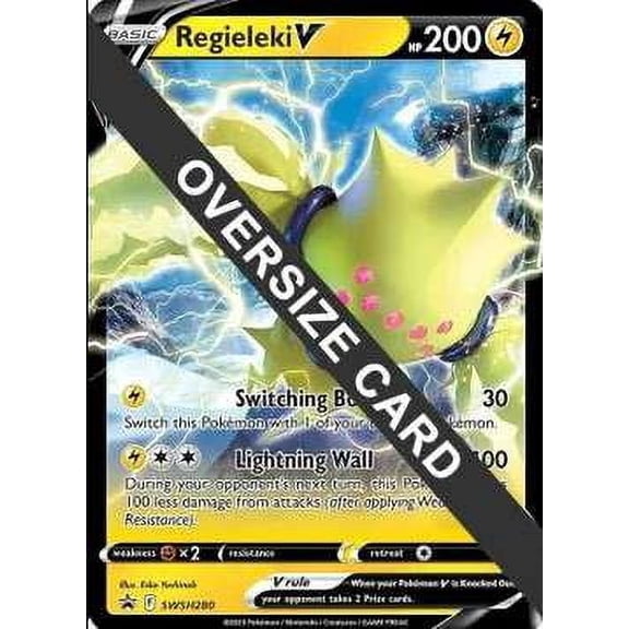 Pokemon Sword & Shield Silver Tempest Ultra Rare Regieleki V SWSH280 (Oversized)