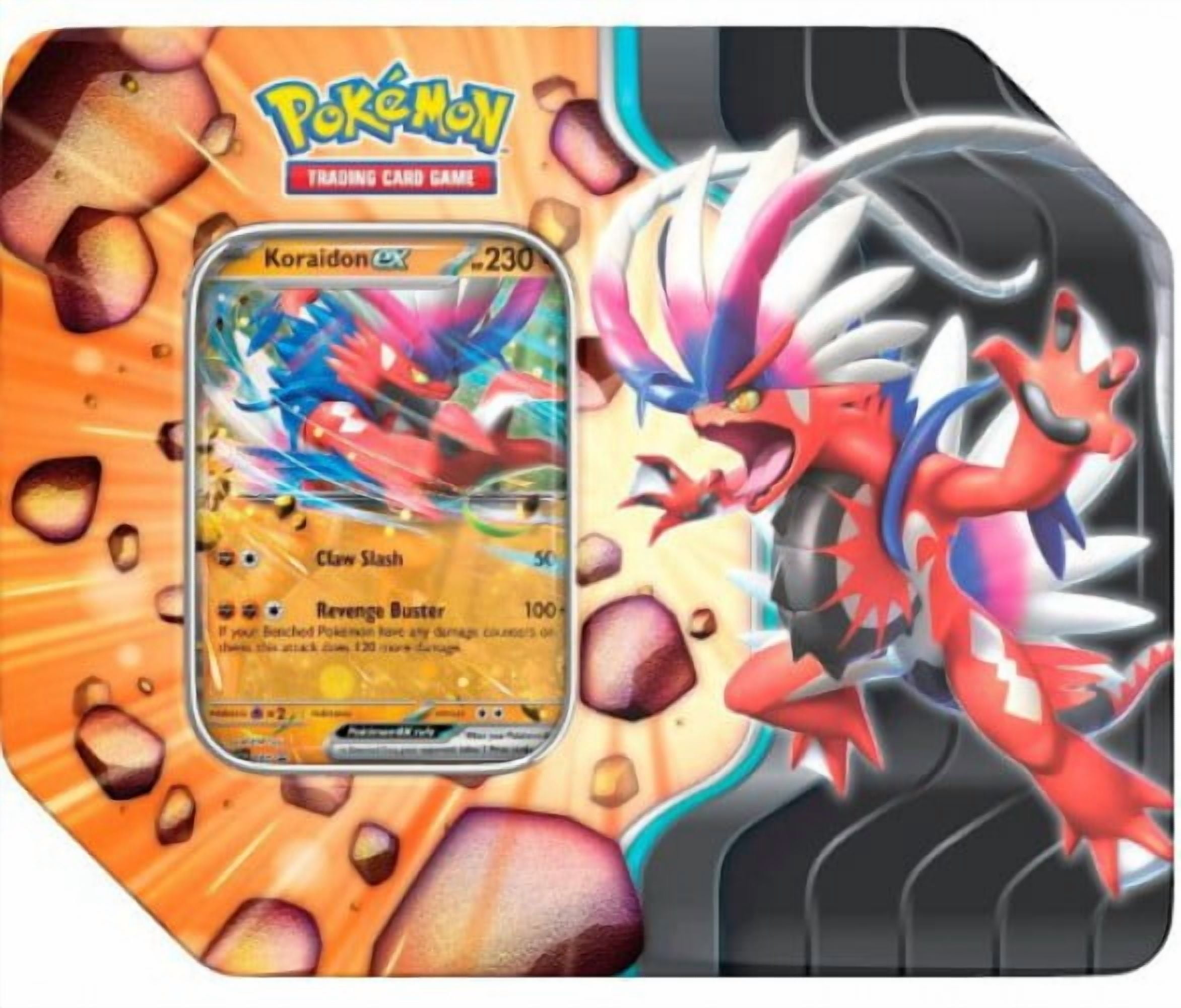 Free Shipping! Pokemon Koraidon ex Tin Set with 5 Booster Packs