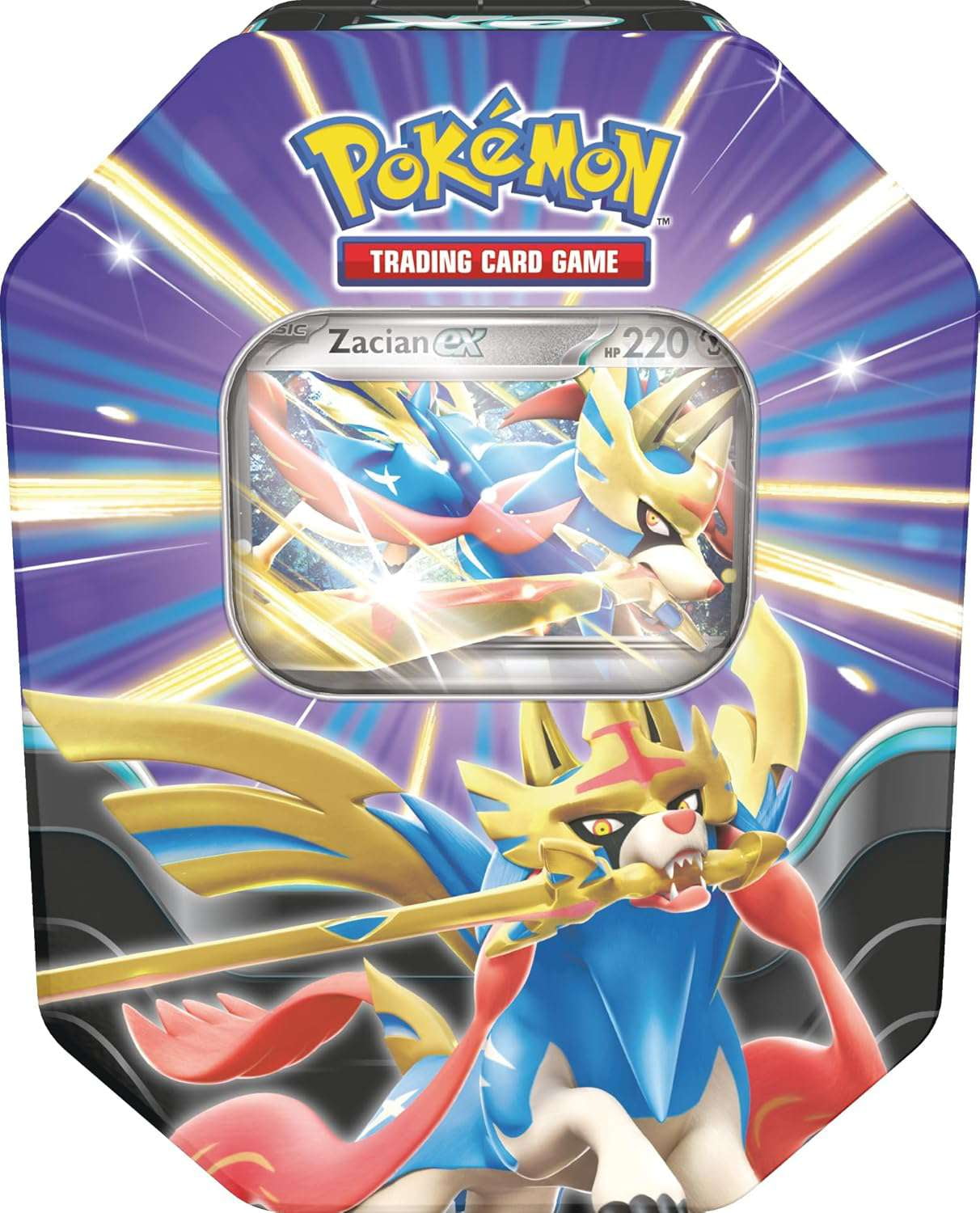 Pokemon Sword & Shield Slashing Legends Zacian ex Tin Set (4