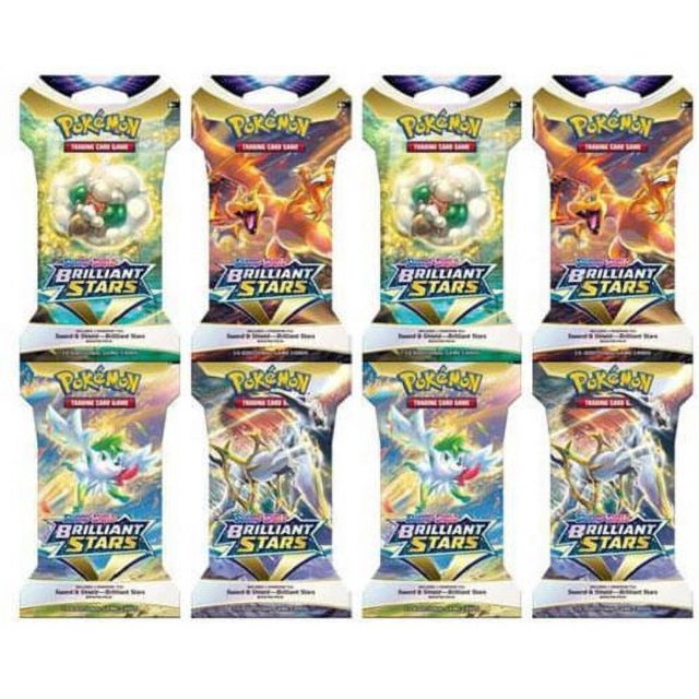 Pokemon Sword and Shield Brilliant Stars Sleeved Box Boosters 8