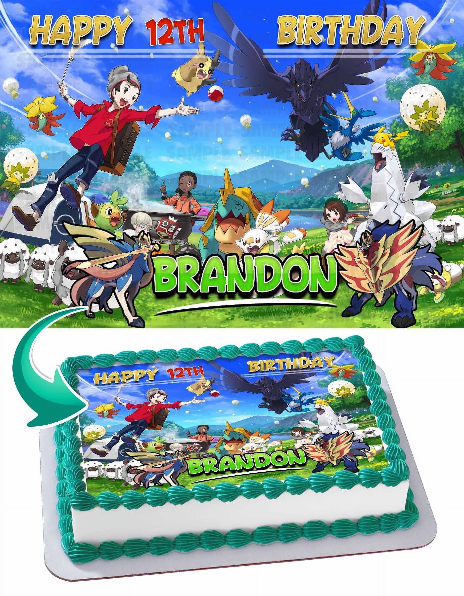 Pokemon Colorful Cake Topper - Custom Party Creations