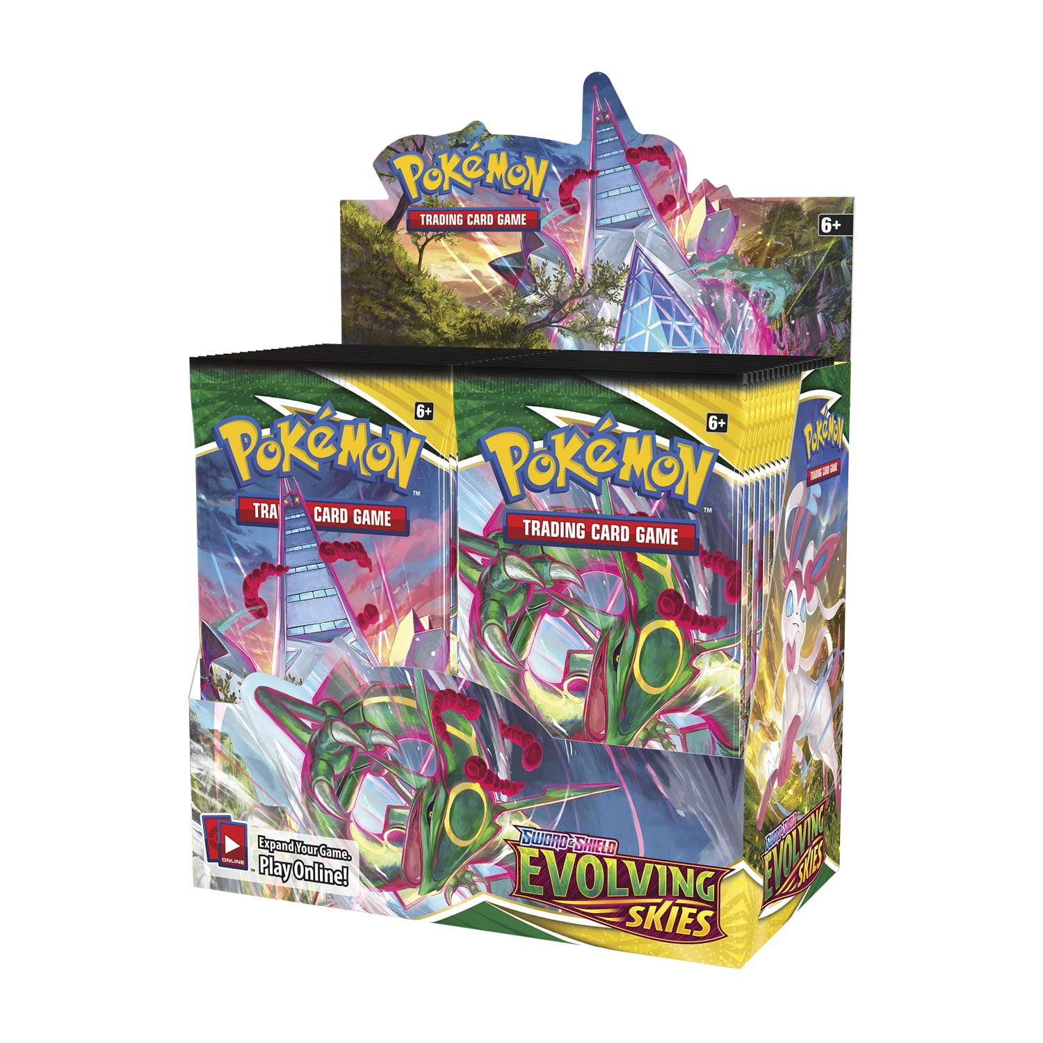 Pokemon Sword and Shield Evolving Skies Booster Display Box (36 Packs of 10  Cards) 