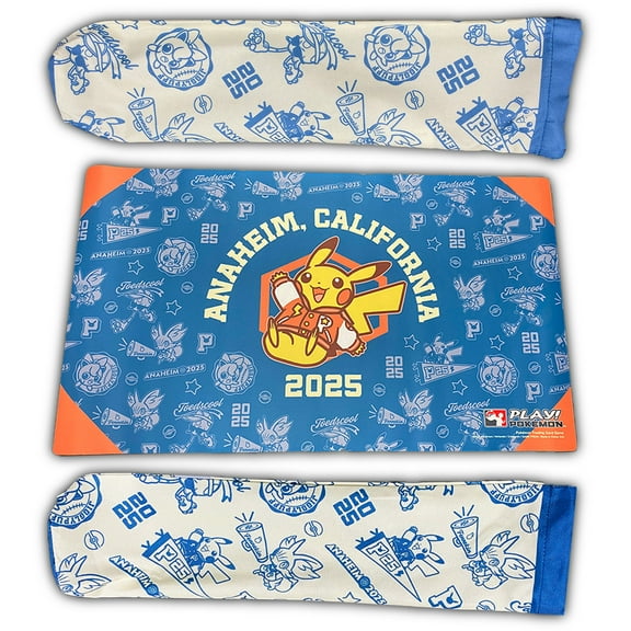 Pokemon TCG 2025 Pokemon World Championships Varsity Pikachu Playmat & Playmat Bag