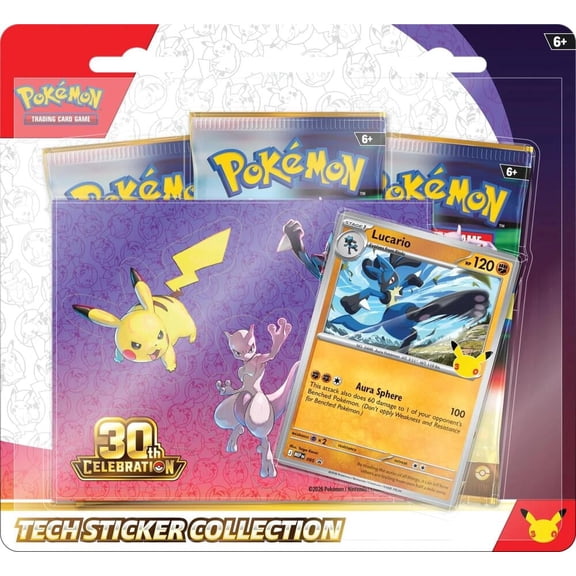 Pokemon TCG 30th Celebration Tech Sticker - Lucario