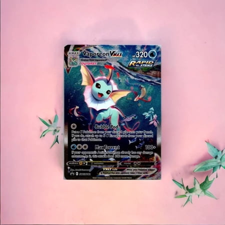 Pokemon TCG 50 Card Lot - 1 Ultra Rare VMAX, 5 Holos, and 4 Rares - English Authentic