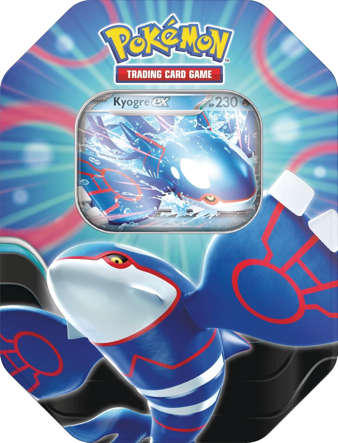 Pokemon TCG: Azure Legends Tin – Kyogre ex (4 Booster Packs & 1 Foil Promo Card)