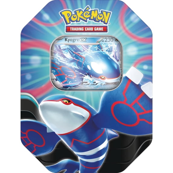 Pokemon TCG: Azure Legends Tin – Kyogre ex (4 Booster Packs & 1 Foil Promo Card)