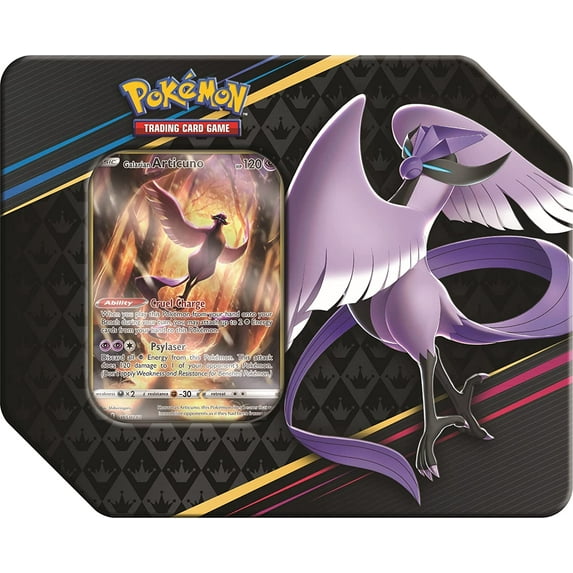 Pokémon TCG: Crown Zenith Tin – Galarian Articuno (1 Foil Card & 5 Booster Packs)