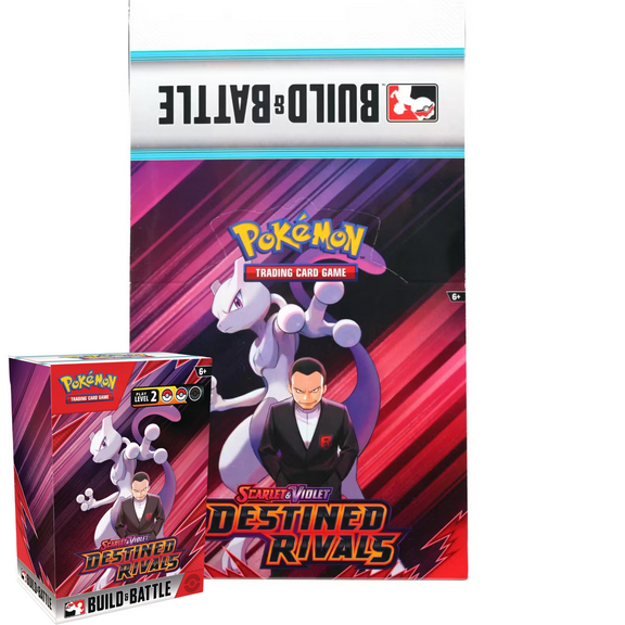 Pokemon TCG Destined Rivals Build & Battle Box Sealed Display of 10 SV10