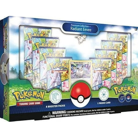 Pokemon TCG GO Premium Collection: Radiant Eevee Box 8 Booster Packs + promos and More!