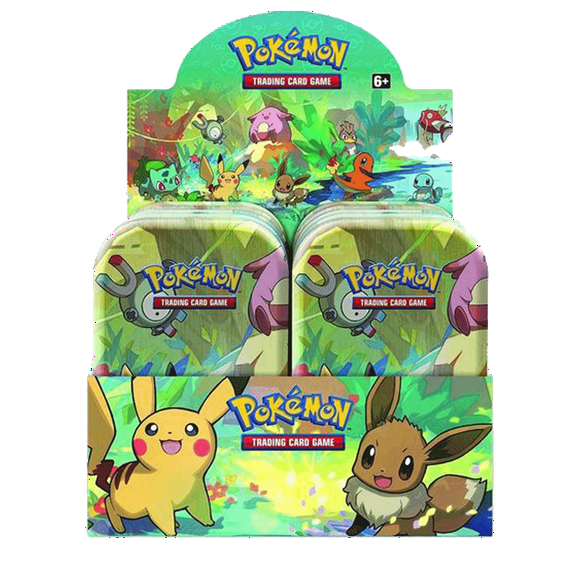 Pokemon TCG Kanto Friends Mini Tin Display 10 Tins Included - FACTORY SEALED