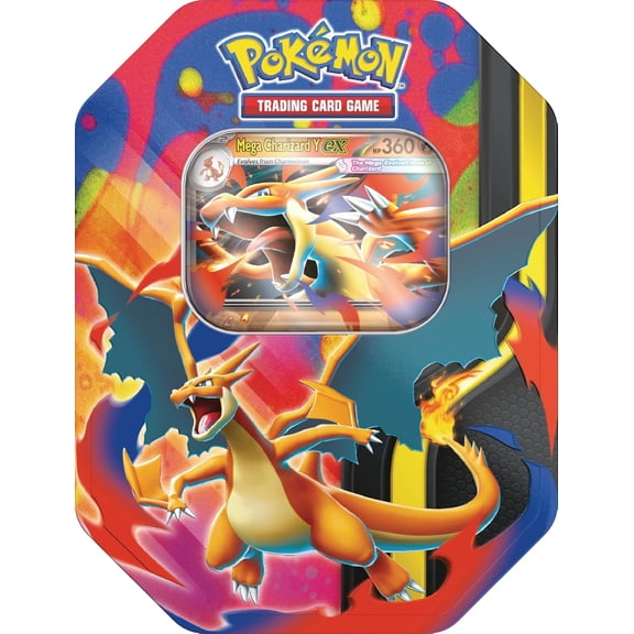 Pokemon TCG: Mega Charizard Y Tin - 4 Packs, Promo Card