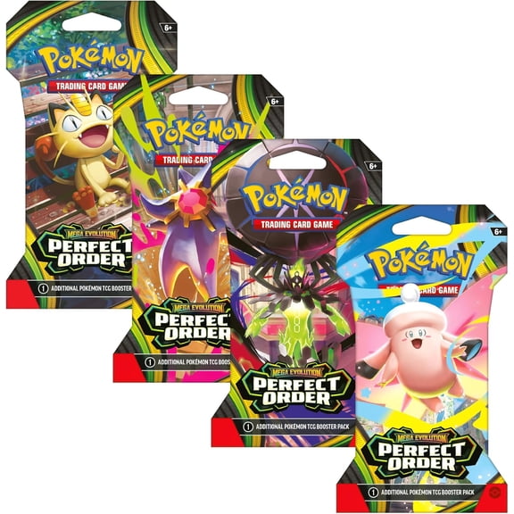 Pokemon TCG: Mega Evolution Perfect Order Sleeved Booster Pack Lot - 8 Packs