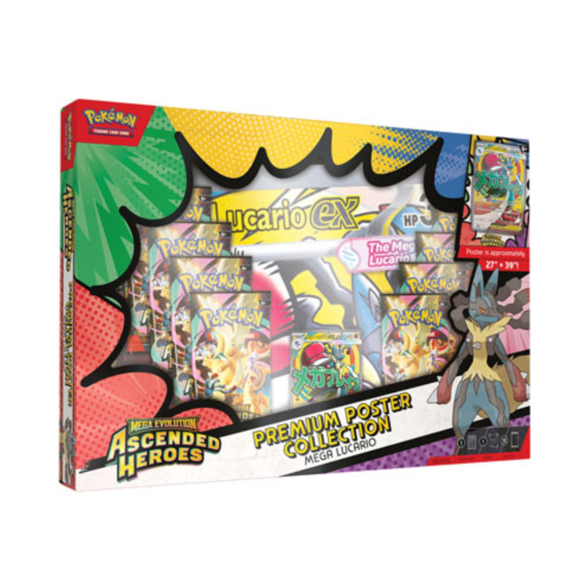 Pokemon TCG Mega Evolutions Ascended Heroes Premium Poster Collection  Mega Lucario EX