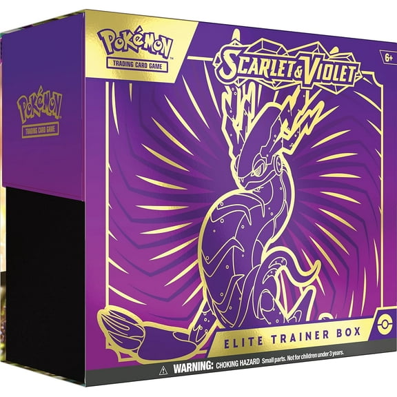 Pokemon TCG: Scarlet and Violet Elite Trainer Box - Miraidon Purple (1 Full Art Promo Card, 9 Boosters and Premium Accessories)