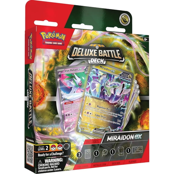 Pokemon TCG: Miraidon ex Deluxe Battle Deck (Ready-to-play 60-card deck & Accessories)