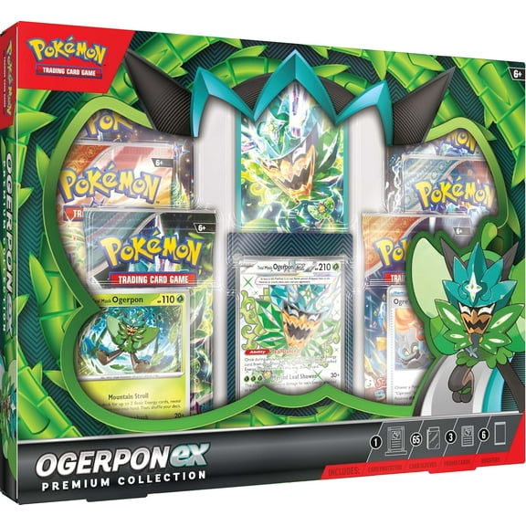Pokemon TCG: Ogerpon ex Premium Collection (3 Foil Cards & 6 Boosters)