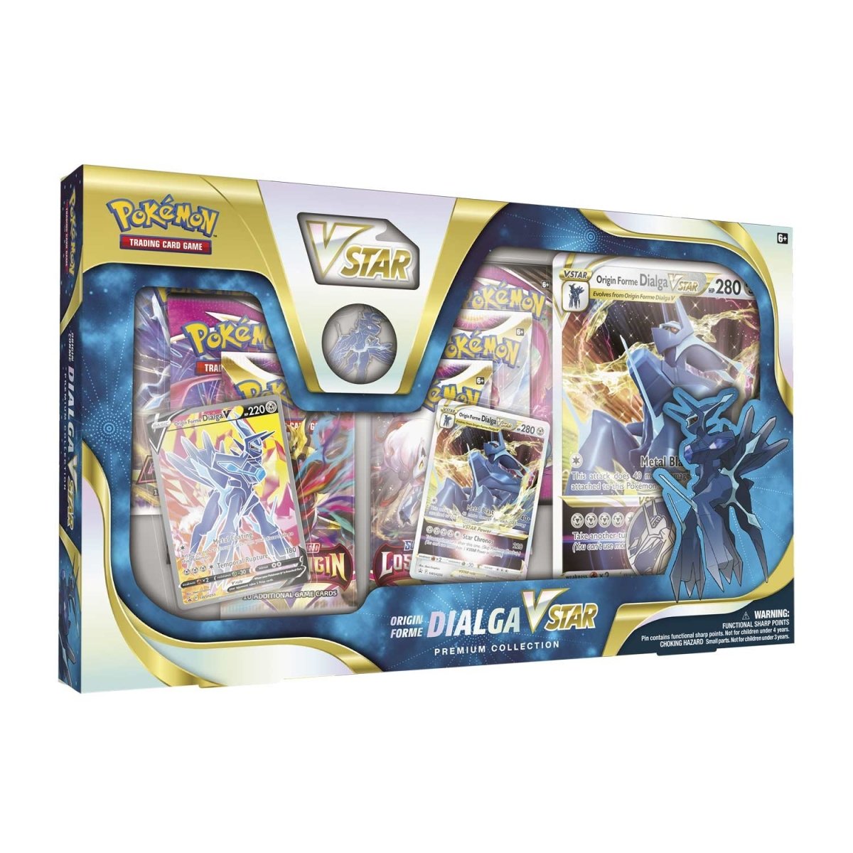 pokmon trading card game origin forme dialga vstar premium collection metal pin Pokemon TCG: Origin Forme Dialga/Palkia