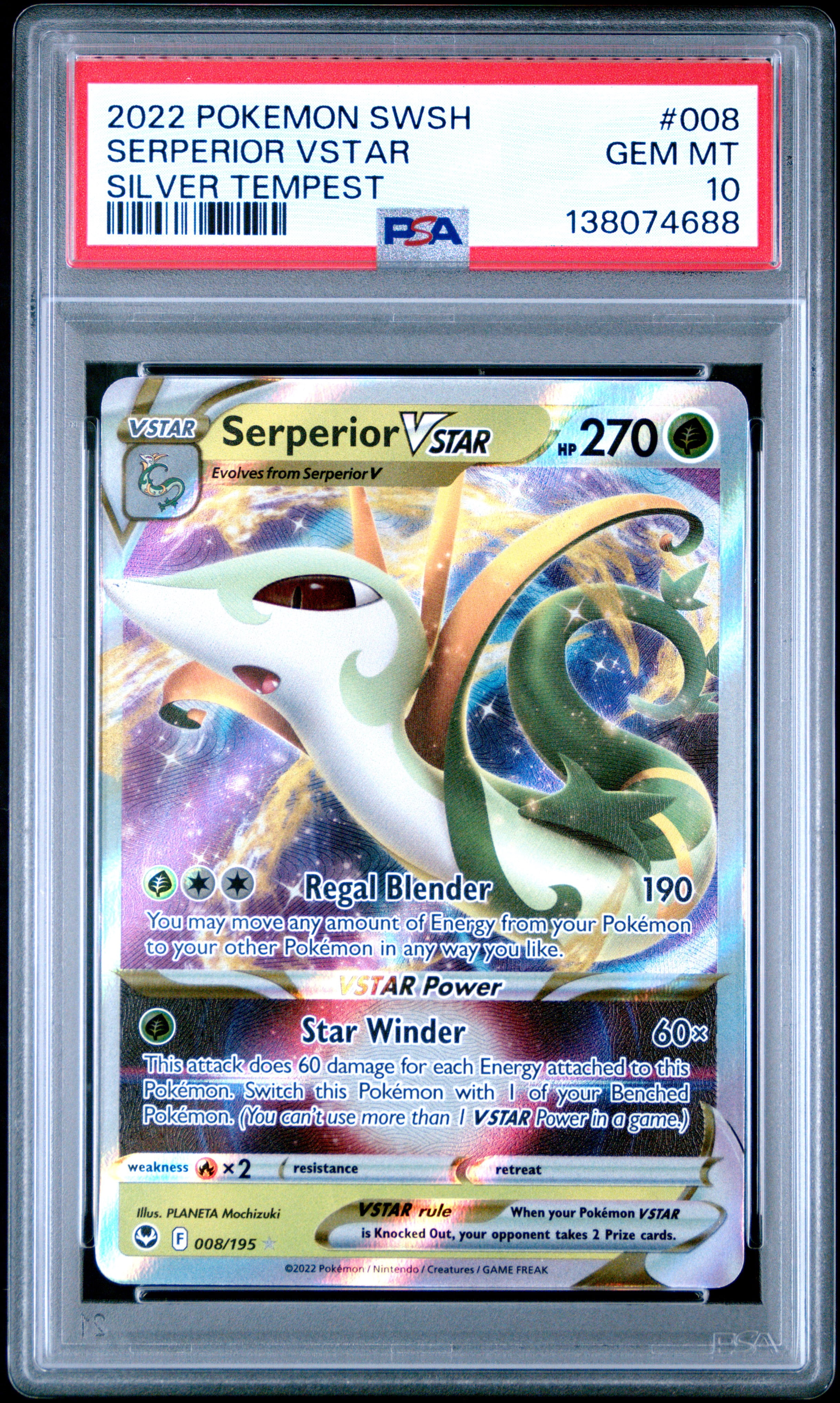 serperior vstar pokemon card price Pokemon Card Silver Tempest 196/195 Serperior VSTAR Hyper Rare *MINT* –  Brokenvase Games main image 1